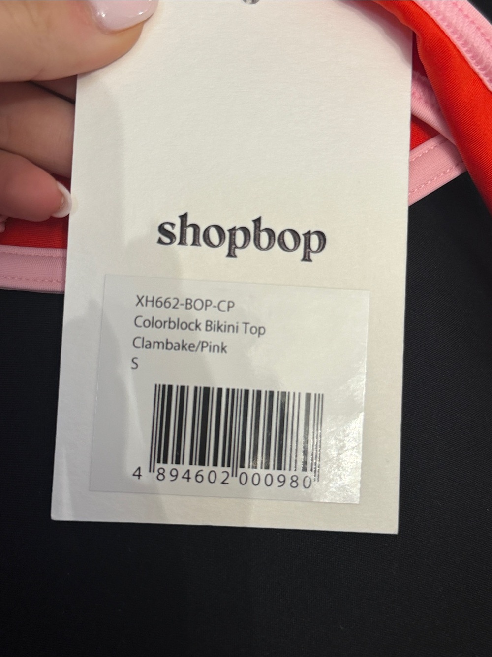 NWT LE BOP Colorblock Bikini Top - Picture 8 of 8